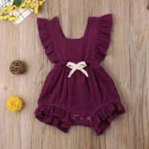 New Little Rabbit Wears Purple Baby Toddler Girls Romper